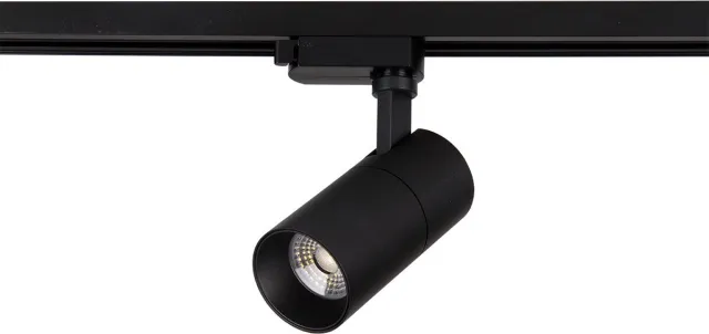 Master Led LED Railverlichting - Track Spot - 1 Fase - 20W - Aanpasbare Kleur - Mat Zwart - Rond - Aluminium