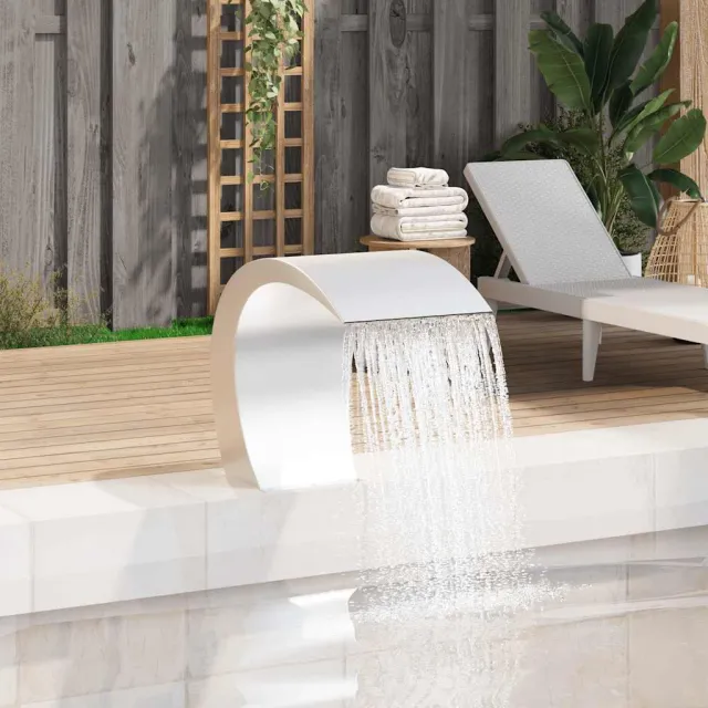 vidaXL Zwembadwaterval 45x30x60 cm roestvrij staal Zilver