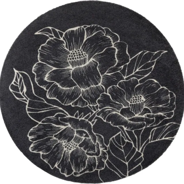 MD-Entree MD Entree - Vloerkleed - Universal - La Fleur - 100 cm Antraciet