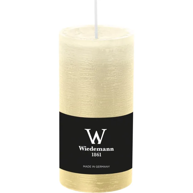 Wiedemann Cilinderkaars/stompkaars - rustieke kaars - creme wit - 6 x 12 cm - 42 branduren