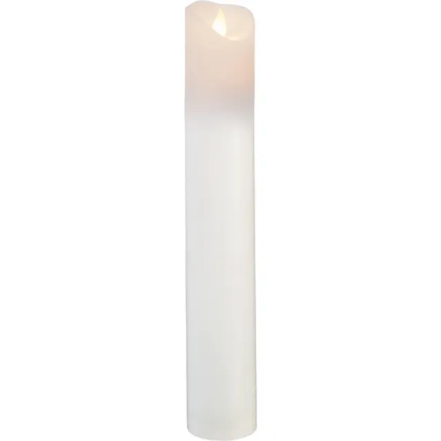 Star Trading kaars M-Twinkle, zuilkaars, wit, LED, timer, warm geel, binnenkant, 30 cm