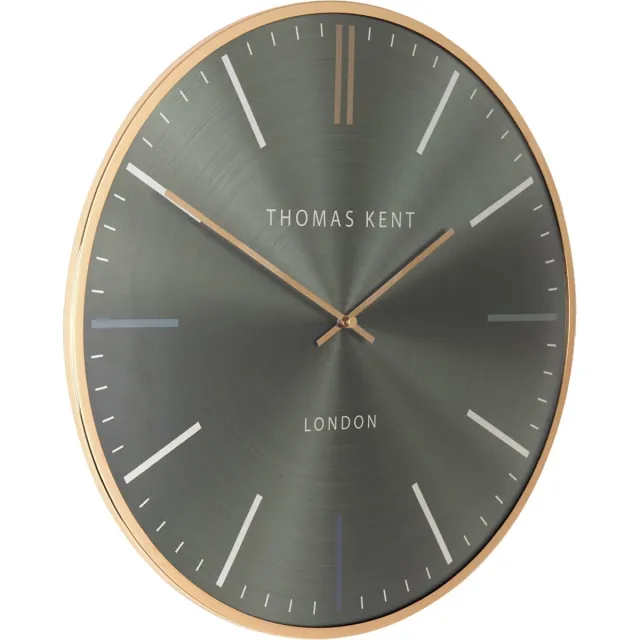 Thomas Kent Klok rond Oyster - 65cm - Avocado groen met goud Zie omschrijving