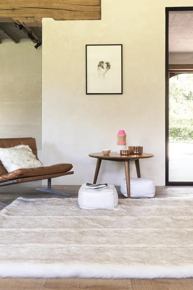 Ligne Pure Feel – Vloerkleed – Tapijt – imitatiebont – faux fur – luxueus – Wit Nepbont - 64x120