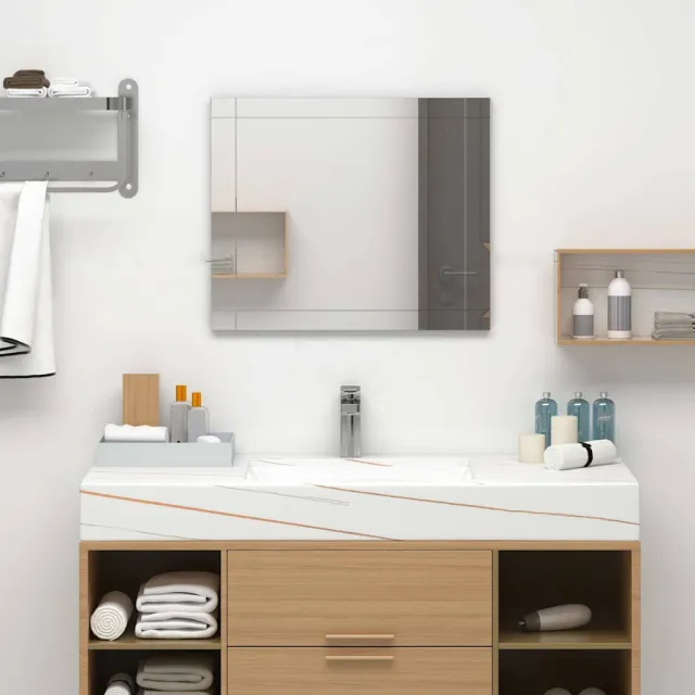 vidaXL Wandspiegel 60x50 cm glas Zilver