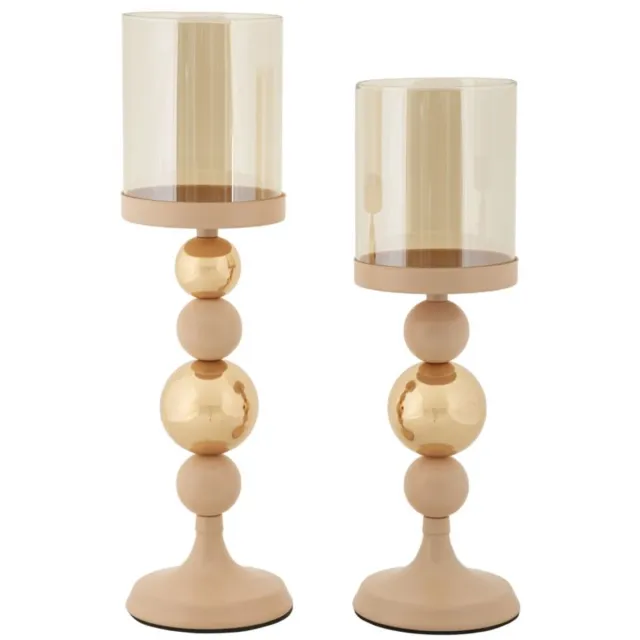 Mauro Ferretti Kandelaar 2 Pc Ø 10×32 cm Roze