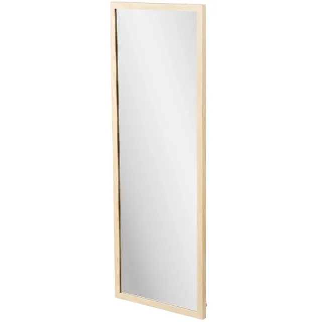 Artichok Joke wandspiegel met houten frame - 110 x 45 cm Bruin