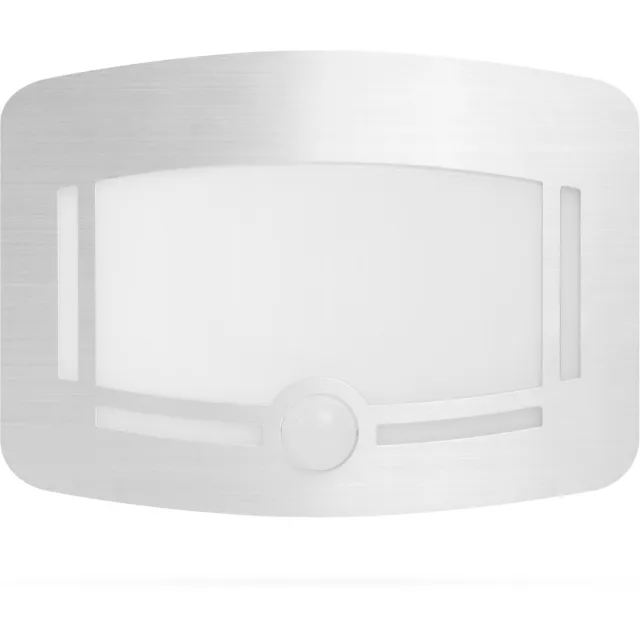 PHENOM LIGHTING TECHNOLOGY Automatisch Nachtlampje RVS - Automatische Kastlamp met Bewegingsensor - Lamp op Batterijen - voor Binnen Zilver;RVS