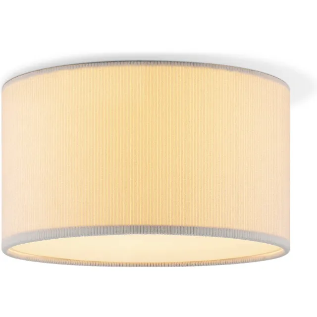 Home Sweet Home Corduroy Plafondlamp - Cilinder - Wit - Scandinavische stijl - ø30 x 17 cm - E27 Fitting - Geschikt voor Woonkamers en slaapkamers