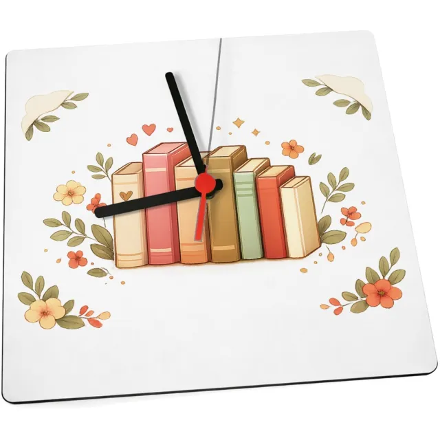 Mr Cadeautjes Klok 19 x 19 - design Een compacte, decoratieve collage rond een centraal hobby-on | cadeau Wit