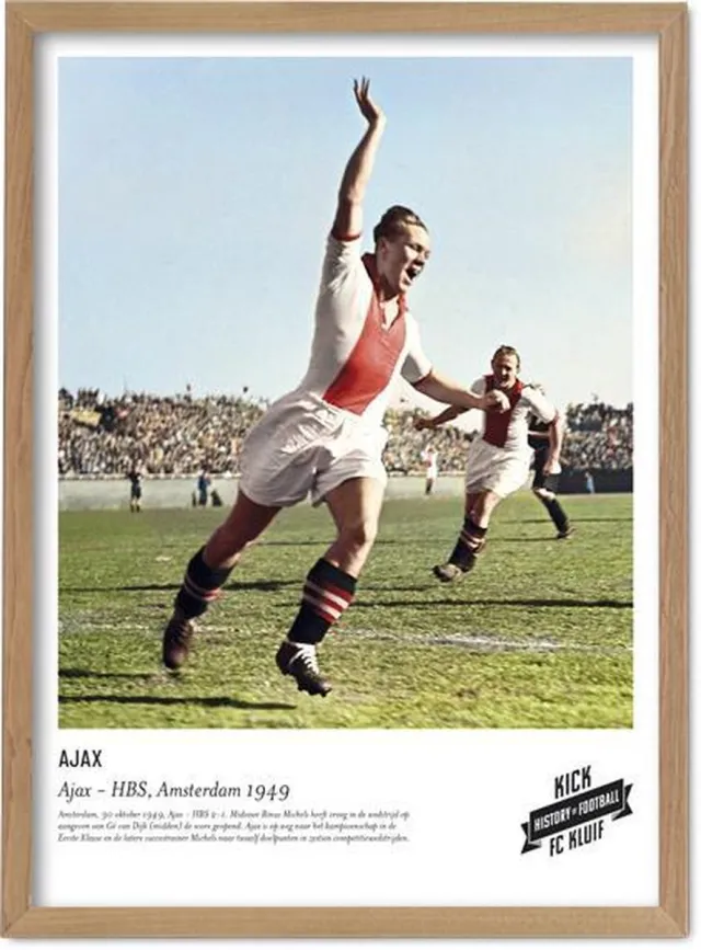 FC Kluif 'Rinus Michels' Ajax Poster - Retro Ajax poster - 70 x 50 cm MULTI