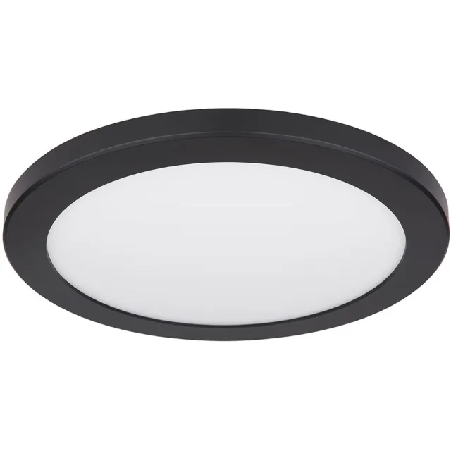Globo Lighting Plafondlamp Opbouw LED plafondlamp Woonkamerlamp, ronde vorm, kunststof, zwart wit opaal, 24W 1800Lm warm wit-koud wit, DxH 29,8x1,8 cm