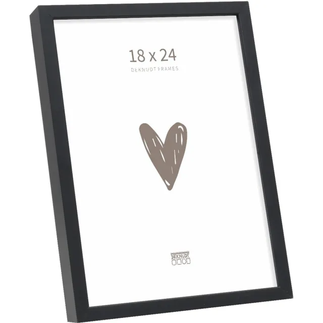 Deknudt Frames fotolijst S029S2 - smal mat zwart aluminium - foto 18x24 cm