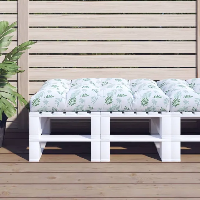 vidaXL Palletkussen bladpatroon 120x80x12 cm stof Groen