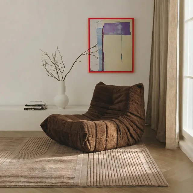 MrCarpet Vloerkleed Scandinavisch taupe hoog/laag Rosa 160 x 230cm Mrcarpet
