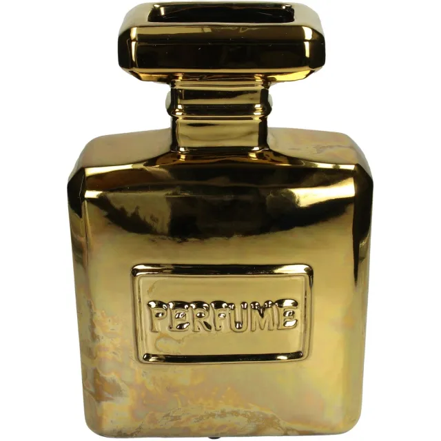 HD Collection Vaas - Parfum fles - Goud - Woonkamer - Badkamer - Kapper - Salon - Maten 20x9x30cm