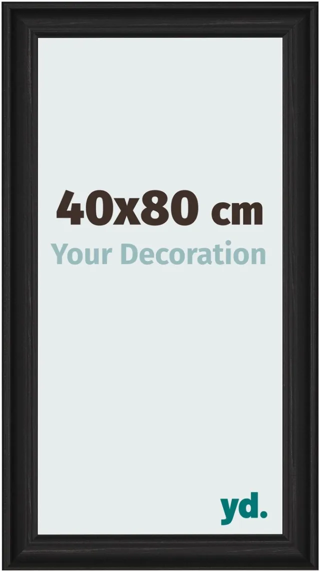yd. Your Decoration - Fotolijst 40x80 cm - MDF - Zwart Houtnerf - Lazio