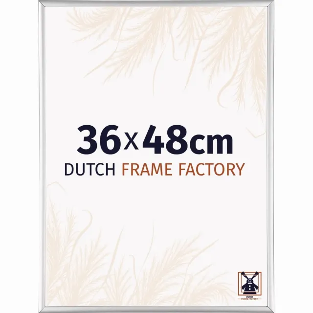 Dutch Frame Factory Fotolijst 36x48 cm - Aluminium - Zilver Hoogglans - Kampen