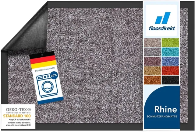 Floordirekt Deurmat - Droogloopmat - Schoonloopmat - Rhine - Sparrow - 90 x 600 cm Grijs Beige