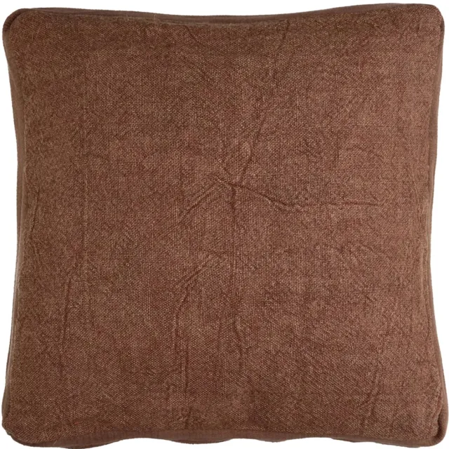 Pomax Alpha Classics kussen gevuld linnen / katoen 45x45cm chocolade Bruin