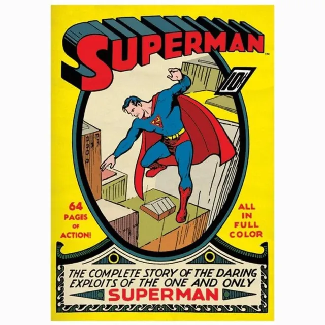 DC Comics Superman No.1 Comic Art Print 60x80cm | Poster Multi color
