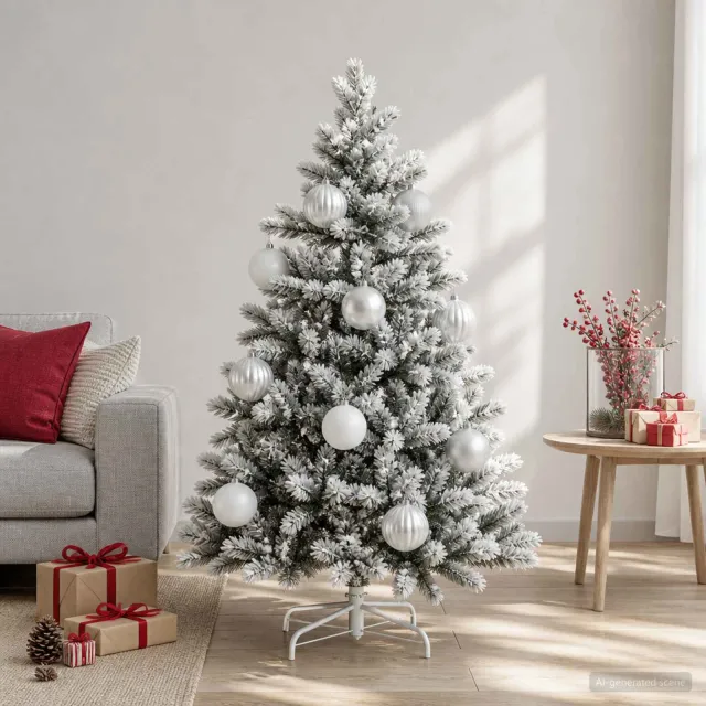 vidaXL Kerstballenset XXL 3 st Wit Diam. 25 cm Kunststof