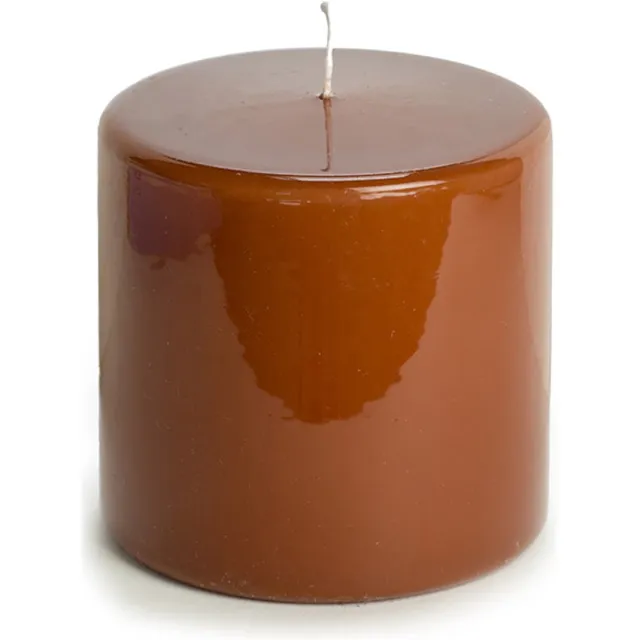 Rustik Lys Hoogglans kaars - 10 x 10 cm - Chestnut