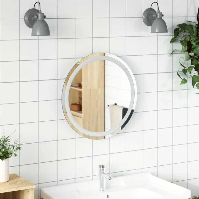vidaXL Badkamerspiegel LED rond 50 cm Transparent