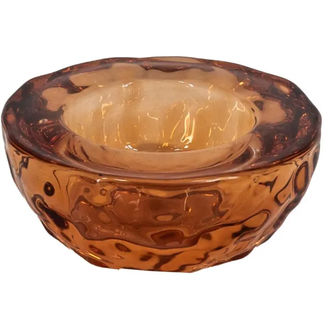 homebound by ky Glazen kaarsenstandaard sandstone Oranje