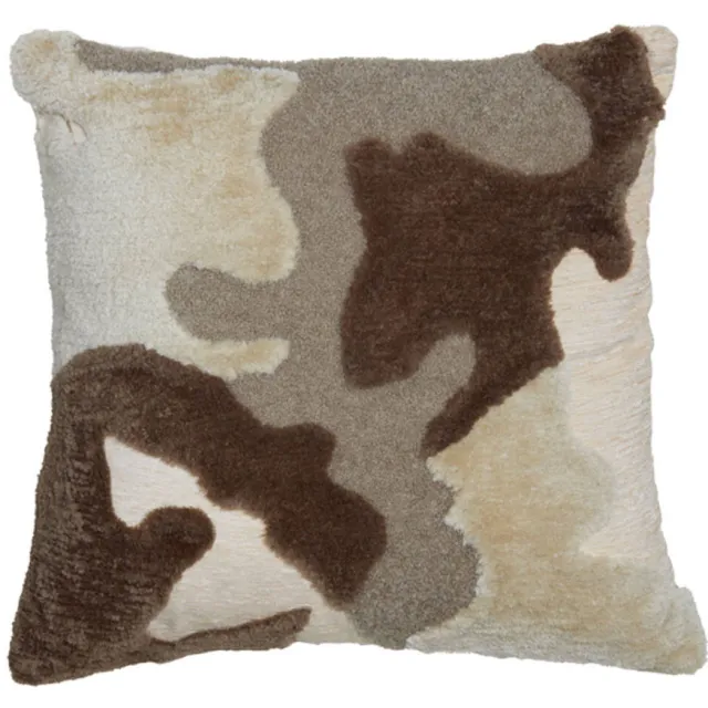 Light & Living Kussen Cetuno creme donkerbruin 45x45