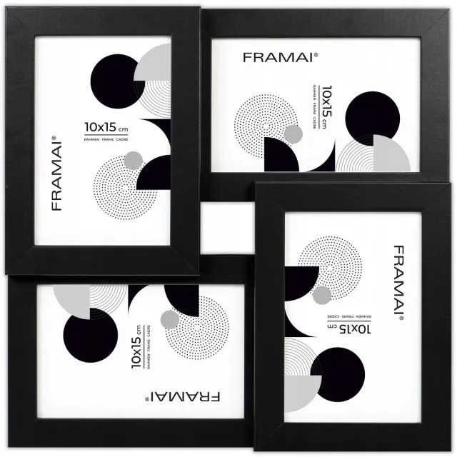 FRAMAI De 10x15 cm Fotolijst Zwarming 10x15 cm Zwart