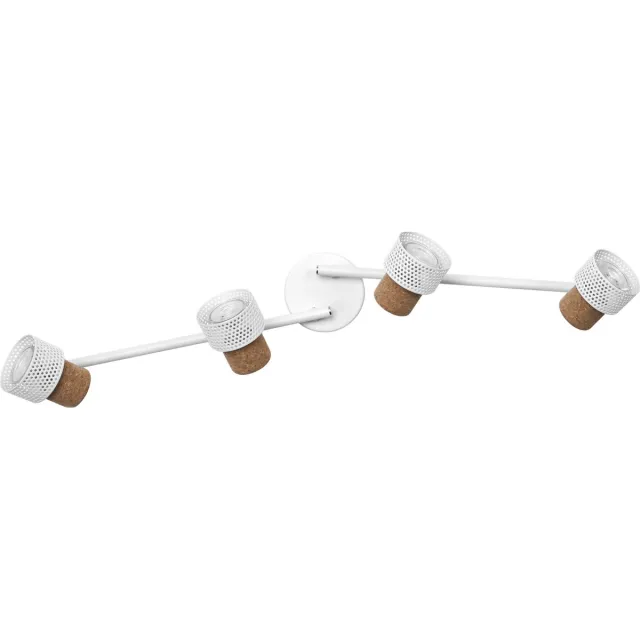 LEDVANCE DECOR SPOT CORK, 4 x 3,4W, 920lm, wit, spot, verstelbare koppen, veelzijdig gebruik, interieurspot, vervangbare ledlampen, dimbaar, warm witte lichtkleur, GU10