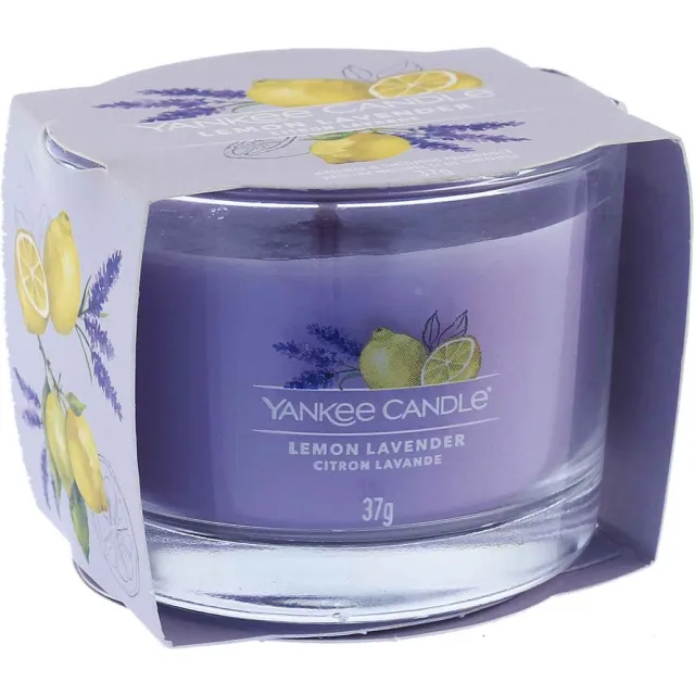 Yankee Candle Lemon Lavender Votive Candle In Glass Transparent