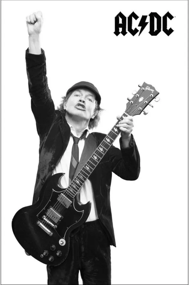 Rock Off AC/DC Textiel Poster Flag Angus Multicolours