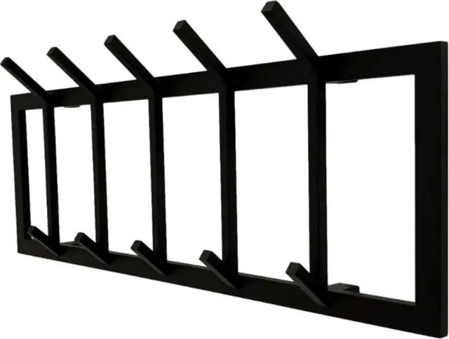 Barnwood Originals Steelparts Wandkapstok Noak - Kapstok - Staal - 90x35x13cm - 10 haken - Zwart