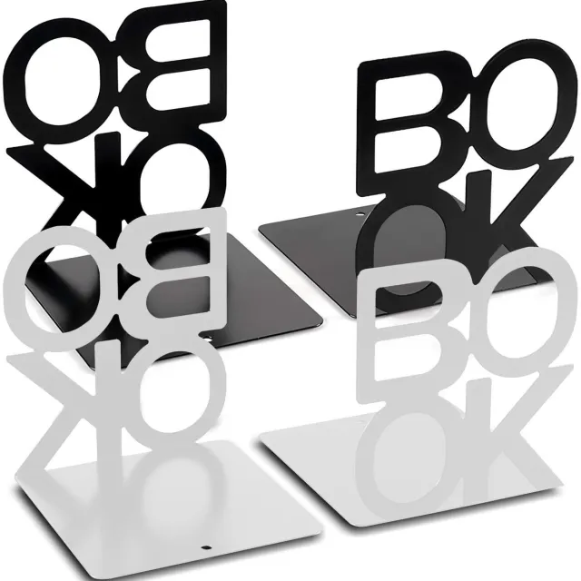 Imperatoris Boekensteun/Boekenstandaard - Boekenhouder/Boekhouder/Boekensteunen - 4 stuks Black and White