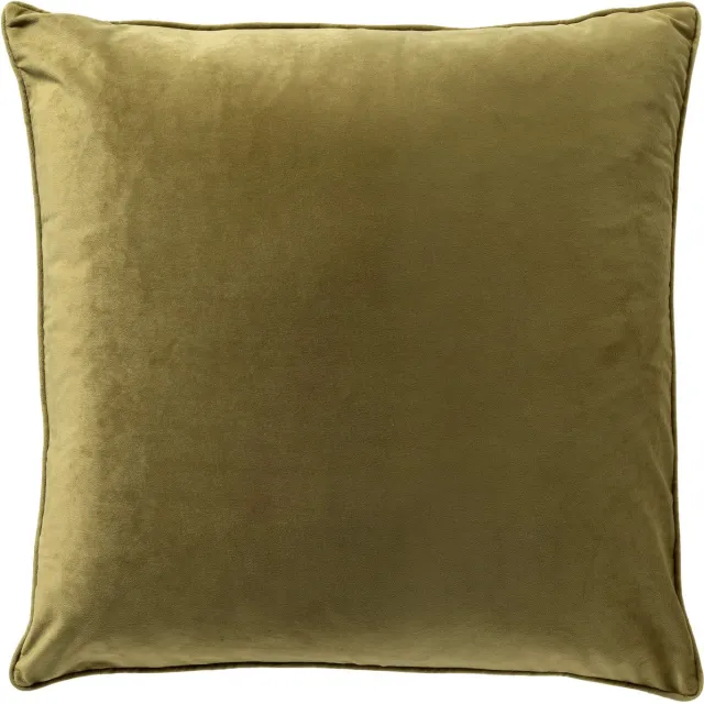 Dutch Decor FINN - kussenhoes 60x60 cm - velvet - effen kleur - Green Moss - groen - met rits - zonder binnenkussen Mosgroen