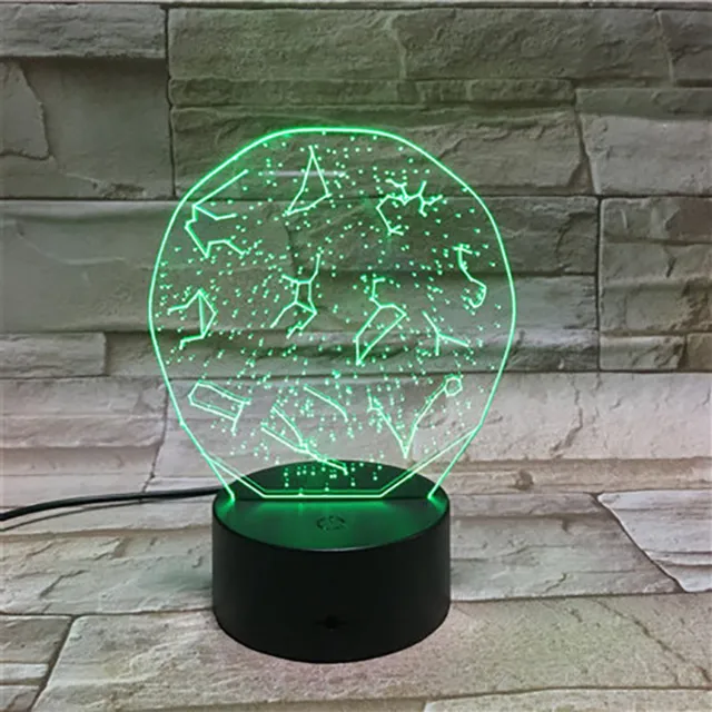 MC Living 3D Led Lamp Met Gravering - RGB 7 Kleuren - Sterrenbeelden