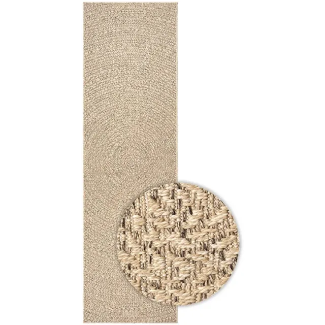 vidaXL Vloerkleed - ZIZUR - binnen - en - buiten - cm - jute - look bruin