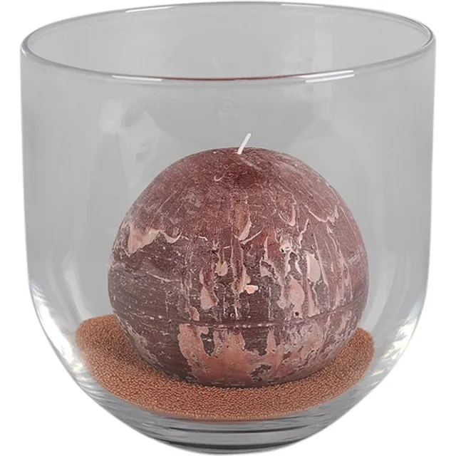Rasteli Vaas - glas - transparant - D23 x H23,1 cm - Opening 22 cm