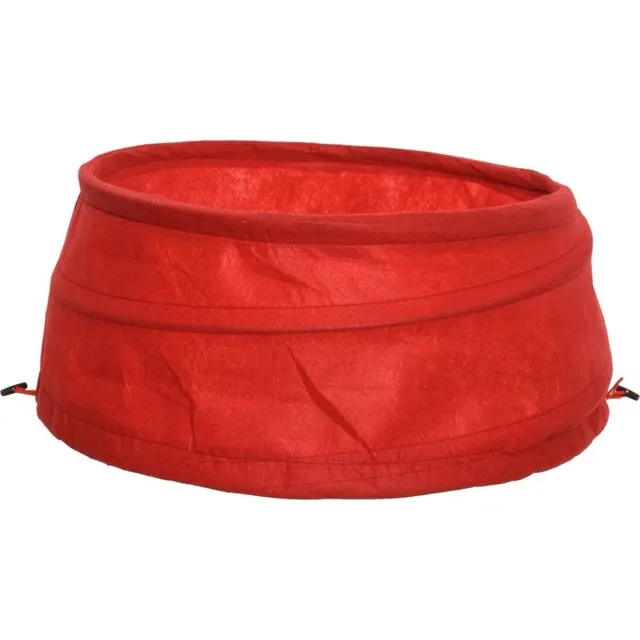 Decoris Polyester kerstboomrok rood 68 cm - kerstboomrokken