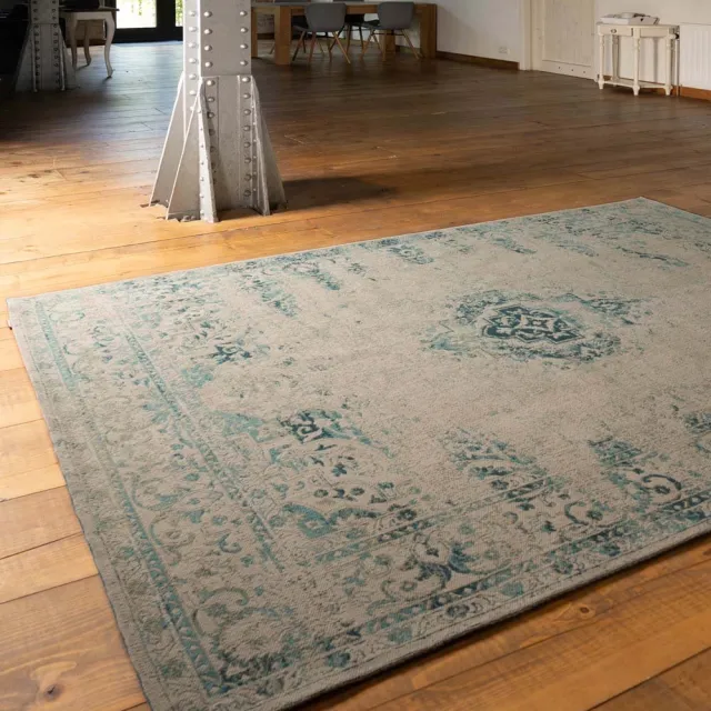 Heritaged Vintage vloerkleed - Nomad grijs/blauw 240x340