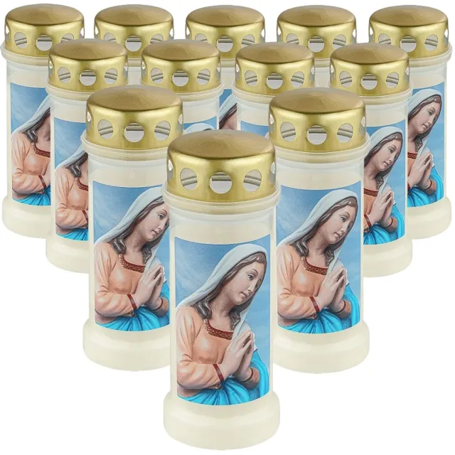 Bolsius Graf Lantaarns MARYJA 12 stuks, 70 uur brandtijd White