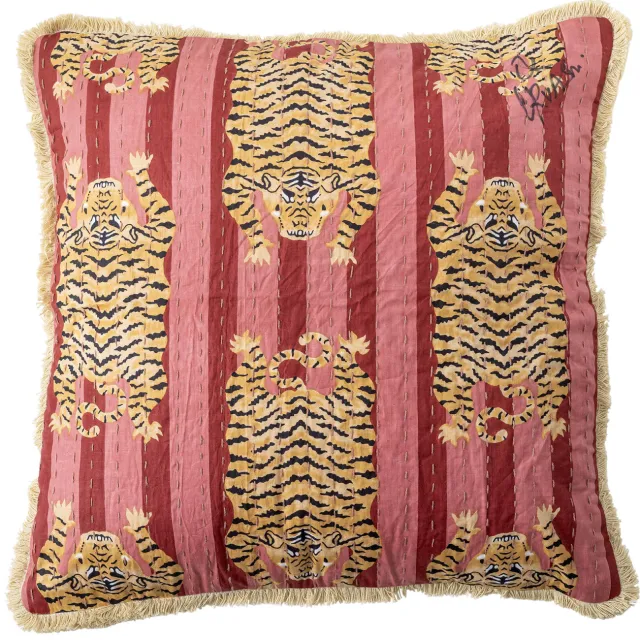 Bloomingville sierkussen Poirino (45x45 cm) Roze