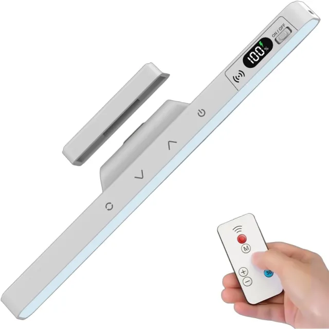 KZQ Draadloze Magnetische Kastverlichting Met Afstandsbediening En Timer - 5 Dimbare Kleuren En Honingraat Anti Verblinding Voor Keukenkast, Voorraadkast En Make Upspiegel Wit