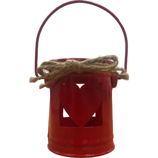 L28 Theelichthouder - Hart - rood 8 cm