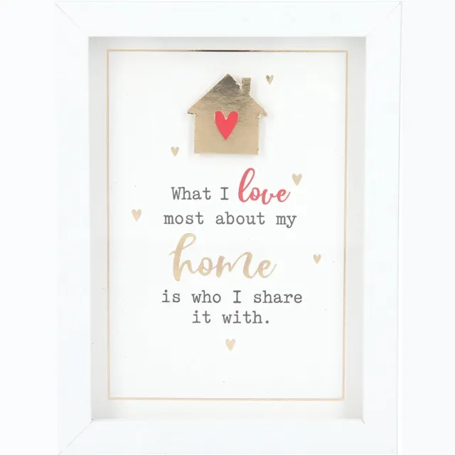 Depesche Fotolijst met compliment What I love most about my home? Wit