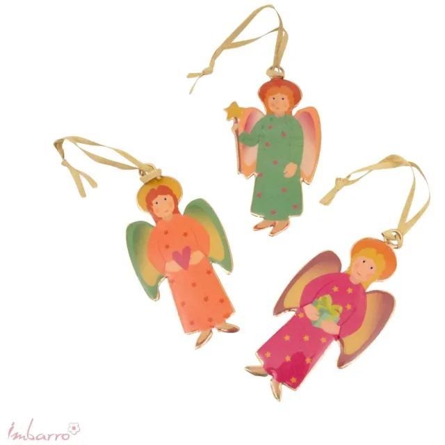 Imbarro Home & Fashion Imbarro - Ornament - Hanger - Luce - Set van 3 - Handgemaakt - Kerst - Engel Diverse