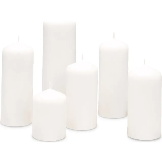 Bolsius Gladde Stompkaarsen set - Wit - 6 Stuks