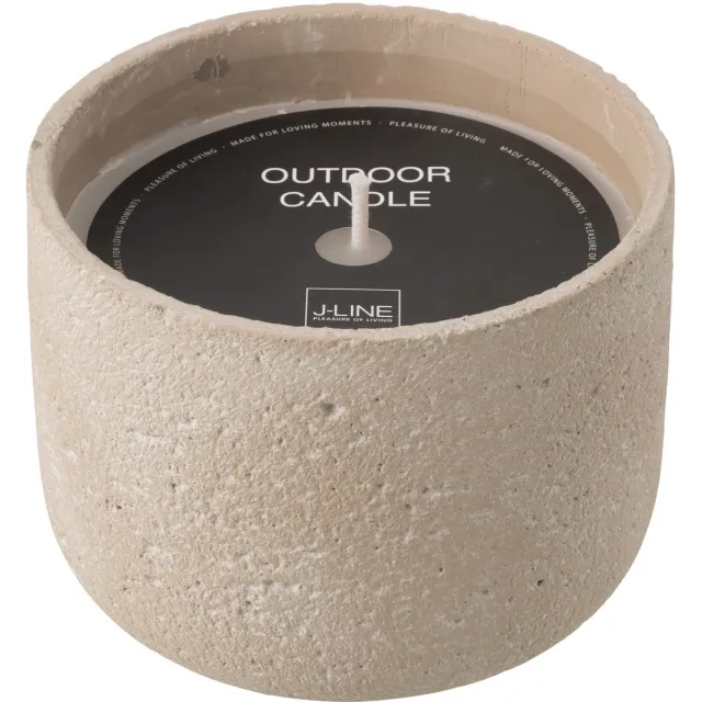 J-Line buitenkaars Rond - lichtbeige - large - 47U