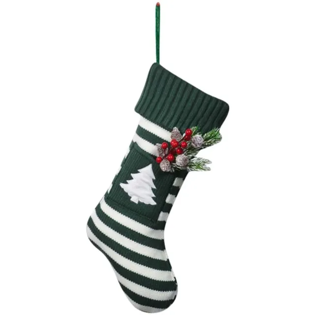 Famanu Gebreide kerstkousen in rood en groen, gepersonaliseerde kerstsokken, grote kerstsokken voor de open haard, plank of trapleuning, ideaal voor kerstdecoratie